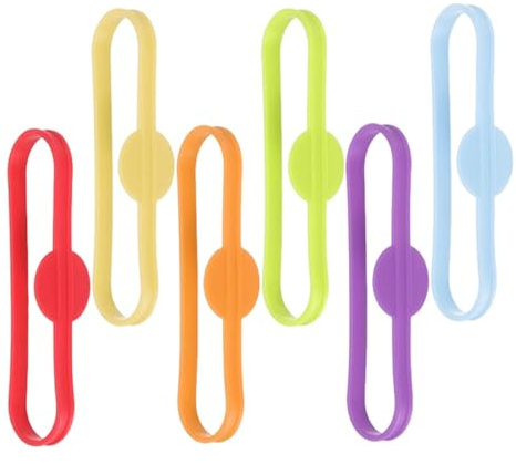 VALICLUD 6pcs Silicone Wine Glass Marker Rings, Glass Identifiers for Party Drink Labeling, Festive Bar Accessories for Beer Gatherings and Valentine’s Day Events