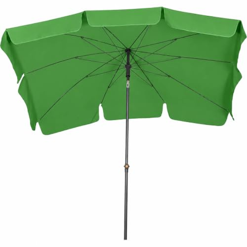 Sonnenschirm 210x140cm Limette Rechteckig Knickbar UPF50+ Balkonschirm Grün
