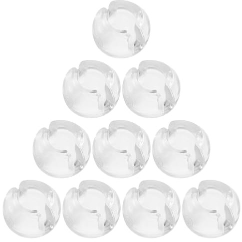 NOLITOY Topes de Cadena para Persianas Verticales, 12 Unidades Transparentes de Material Resistente Diseño Continuo para Uso en Cortinas de Salón y Oficina