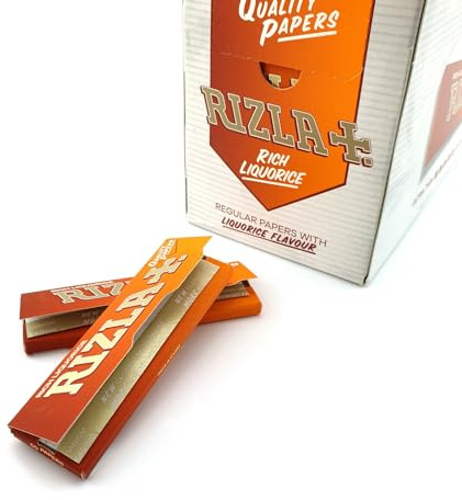 Rizla Liquorice Zigaretten Drehpapier Volle Box mit 100 Heftchen