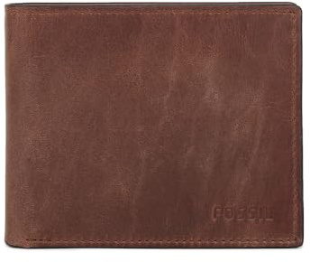 Fossil Brieftasche für Herren Derrick, Leder Bifold braun 11,43 cm L x 1,9 cm B x 8,89 cm H ML3771200