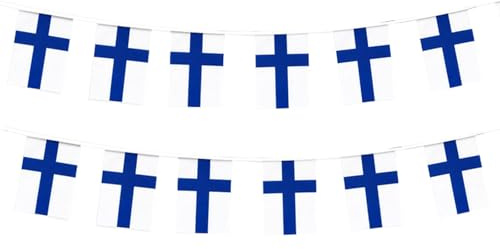 Bandiera della Finlandia, piccola bandiera finlandese, decorazione per sfilate, feste, aule, giardini e festival (Finlandia)