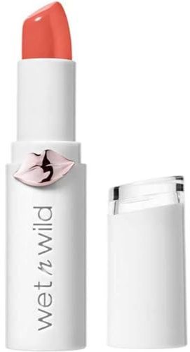 Wet n Wild, Megalast Lipstick, langanhaltender feuchtigkeitsspendender glänzender Lippenstift, extra feine Formel mit Mikrokügelchen, natürliche Extrakte, Coenzym Q10, Vitamin A & E, Bellini Overflow