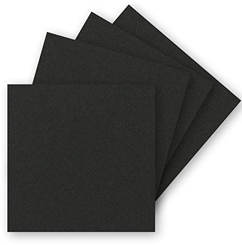 FarbenFroh by GUSTAV NEUSER 100 Einzel-Karten Quadratisch - 15 x 15 cm in Schwarz (Kraftpapier) - 240 g/m² - blanko Bastel-Karten, Postkarten, Bastelkarton in Ton-Papier Qualität