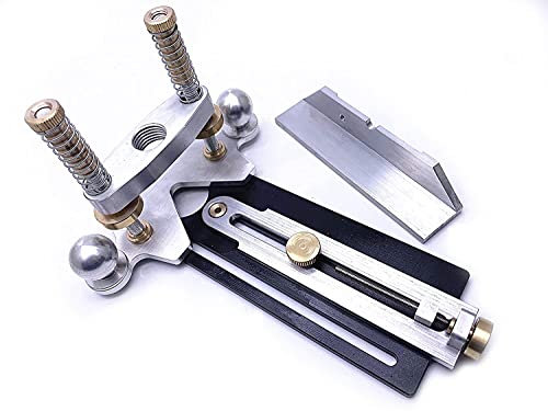 Jiayouy 2 in 1 Rotary Tool Plunge Router Base with Router Edge Guide Soundhole and Rosette Routing Jig Perfect for Guitar Bass Fretted Instrument Work
