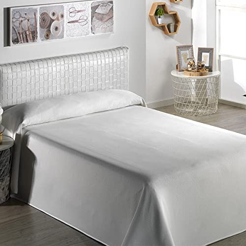 Lanovenanube Couvre-lit piqué Ruth pour lit de 150 cm, Couette
