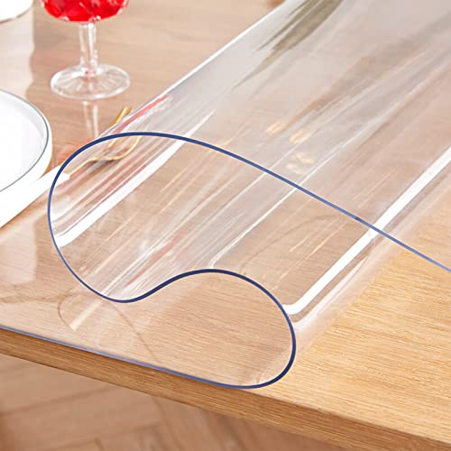 MQXYLF Tovaglia Trasparente in PVC,Tovaglie Impermeabile,Resistente All'olio,Protezione da Tavolo,Pellicola protettiva,Spessore 3mm,per Tavoli in Legno,35x40