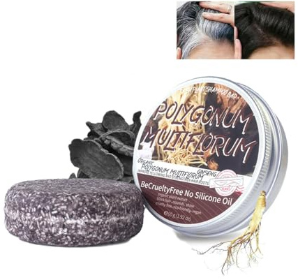 Champú En Barra Para Oscurecer El Cabello, Champú En Barra Para Hombres Con Cobertura De Canas, Champú En Barra Para Revertir Las Canas, Jabón Negro Para Hombres Y Mujeres Con Canas (1PC)