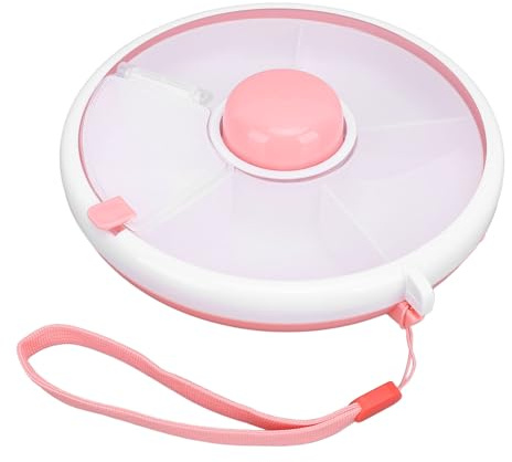 Yunir Rotating Kids Snack Container, Reusable Snack & Fruit Spinner Bundle with Lid, Large Capacity Sealing Kids Fruit Storage Box, Portable Snack Storage for Adults Child