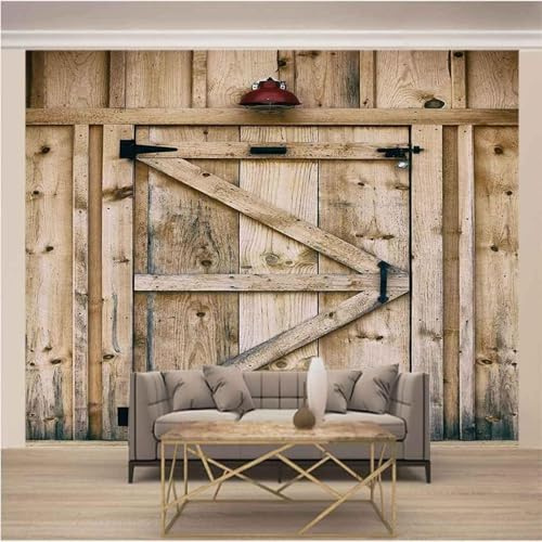Einfache Retro Holztür Kreative Kunst 3D Tapeten Tapete Luxus Home Esszimmer Fototapete Effekt Wohnzimmer Schlafzimmer Kinderzimmer-430cm×300cm