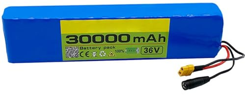 36V 30AH Batería De Bicicleta Eléctrica 10S3P Batería De Repuesto para Patinete Eléctrico Compatible con Motores De 200W 300W Y 500 W