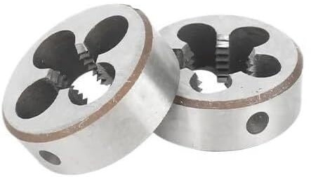 Matrices de roscado redondas, Paquete de 1 terraja roscar redonda métrica acero aleado, rosca derecha, M1 a M20(M6 x 1.0mm)