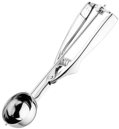 Vogue Stainless Steel Ice Cream Scoop Size 24/50mm - Comfortable Ergonomic Handle, Portion Control for Gelato, Sorbet, Dough J093