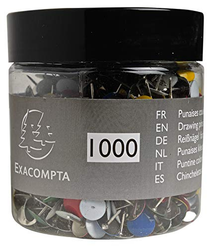 Boite de 1000 punaises en laiton - hauteur de pointe 9mm - 9mm de diametre