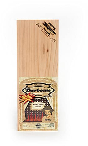 Axtschlag Grillbretter Zeder, 8er BBQ Party Pack Wood Planks zum schonenden Garen mit aromatischer Rauchnote und Servieren, für alle Grills, 300x110x11 mm, mehrfach verwendbar