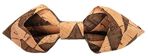 WANYING Herren Korkfliege Holzprofil Fliegen mit Hakenverschluß Vorgebunden Verstellbar Gentleman Casual Formell - 12.5 * 4.5cm Classic