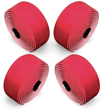 ALIEN PROS Bike Handlebar Tape PU (Set of 4) Red - Enhance Your Bike Grip with These Bicycle Handle bar Tape - Wrap Your Bike for an Awesome Comfortable Ride (Set of 4, Red)