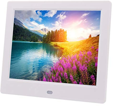 Album Fotografico elettronico per la casa, Cornice per Foto digitali Smart HD con risoluzione 1024 × 768, Colore Nero, Colore Bianco (8 Pollici)