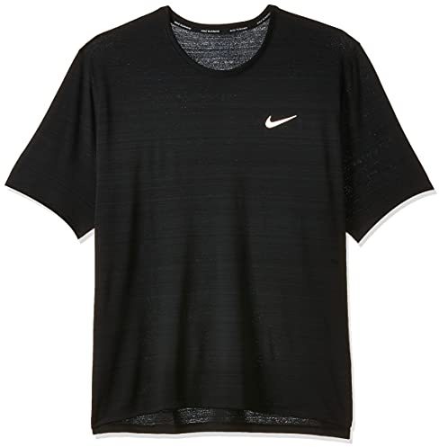 Nike Herren Dri-fit Miler Shirt, Black/Reflective Silver, M EU