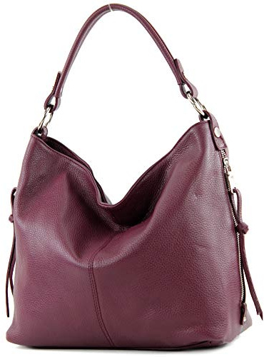 modamoda de T160 Damen Leder Schultertasche Groß, handmade in Italy