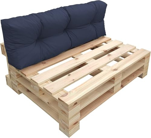 chilly pilley Palettenkissen Wasserdicht Palettenauflage Palettenpolster Palettenmöbel Gartenkissen Wasserfest Wasserabweisend viele Größen und Farben (Rückenkissen 120 x 50. Dunkelblau)