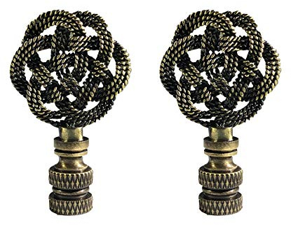 Royal Designs Inc. Deko-Lampe, keltischer Knoten, Antik-Messing Set of 2 messing antik-optik