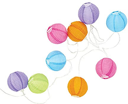 Xanlite Guirlande LED solaire avec 8 boules Multicolores longueur 5m Blanc chaud IP44-Spécial extérieur | SOGRL8COLOR