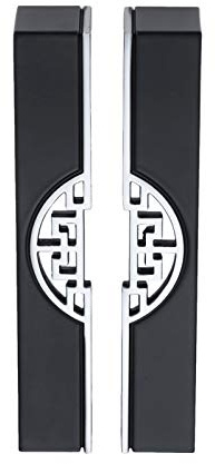 Mgoodoo Outdoor Pull Handles for Doors Black Pull Handle 128mm for Outside Internal Shed Door Zinc Alloy Knobs Hole Pitch-Pack of 2