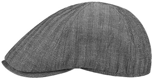 Lipodo Vancouver Flatcap Schirmmütze Fischgrat gestreift Herren Frühling Sommer