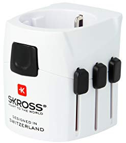 SKROSS - 1.103155 - Pro light - Universal travel adapter to 2 and 3 poles with shuko socket - up to 1535 watts. Anti -shock protection