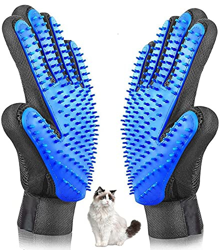 Katzen Handschuh CYSJ Haustier Handschuh Fellpflege-Handschuh für Haustiere Effizienter Tierhaarentferner Handschuh Haustier Massage Handschuh für Hunde und Katzen (1 Paar)