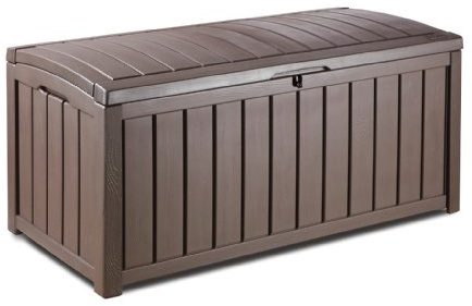 Keter Glenwood Auflagenbox für den Außenbereich, Fassungsvermögen 390 l, Braun