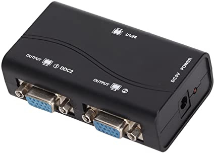 Distribuidor de Video, Plug And Play 1080P VGa Splitter Lossless 1920x1440 para Monitor para Centro Comercial
