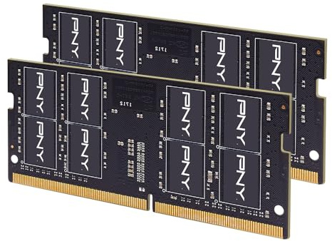 PNY Performance 32 GB (2 x 16 GB) DDR4 DRAM 3200 MHz (PC4-25600) CL22 (Compatible con 2933 MHz, 2666MHz, 2400 MHz o 2133 MHz) 1,2 V Notebook/Laptop (SODIMM) Kit de Memoria para Ordenador portátil -