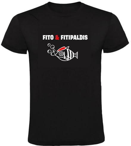 Genérico Camiseta Negra con Logotipo de Fito y Fitipaldis Unisex Tallas S M L XL XXL (XXL)