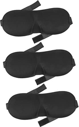 Gogogmee 3stücke Atmungsaktive Schlafmaske Für Damen Und Herren Ergonomisch Geformte Augenbedeckung Lichtundurchlässig Und Bequem Für Büro Reisen Und Entspannung