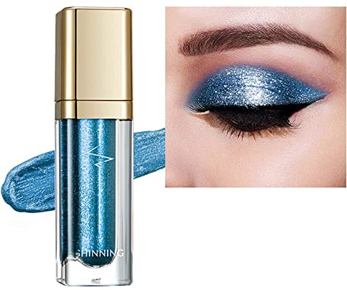 Sombra de Ojos Líquida Brillante con Purpurina, Waterproof para Bodas o Maquillaje Diario