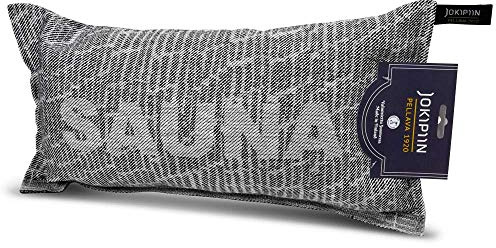 POOL Total Jokipiin Premium Saunakissen Sauna 40x22 cm - 100% Made in Finland - Leinen & Baumwolle - Ökotex Zertifiziert - Wellness Kopfstütze & Nackenkissen für Sauna Spa & Erholung