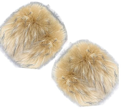 ISKAEN Damen Pulswärmer Kunstfell Fellstulpen Fell Manschette Handschuhe aux Pelz Armstulpen Faux Fell Stulpen PulswäRmer Wrist Band Cuffs für Pullover Mantel Weste Jacken für Frauen