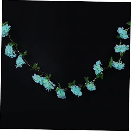 OKUMEYR Schnur Kirschblüten-Lichterketten Girlandenkranz Hängelampe Weinreben mit Lichterketten Wohnkultur Pflanzendekor hängende Blumen künstliches Dekor Kirschblütenlichter nordisch