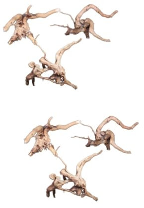 Kisangel 2stücke Natural Wood Aquarium Wurzel Dekoration Miniatur Landschafts-Ornament Für Aquarien Mikrolandschaften Schadstofffreies Material Zufall