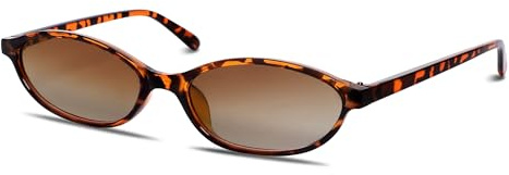 GUVIVI Ovale Retro-Sonnenbrille für Damen, schickes Katzenauge, 90er-Jahre-Sonnenbrille, leicht, schmale Schattierungen, trendige UV-Schutz-Sonnenbrille