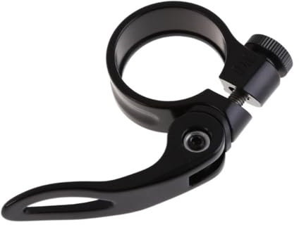 ZiYouao Sattelklemme Fahrrad-Sattelstützenklemme Aluminiumlegierung Schnellspanner Fahrrad-Sattelstützenklemmen Klemmclip Fahrradteile 31,8 mm 28,6 mm 24,9 mm Sattelklemme(White)