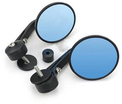 Espejos Moto Espejos Retrovisores Redondos Para Manillar Motocicleta, Cristal Azul, Para Vespa, GTS, Sprint, Primavera 150, 300, 125, 250, LX, GTV Y LXV Retrovisores Moto Espejos