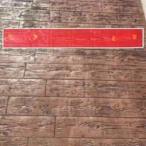 Matten zum Prägen von Betonstrukturen, realistische Betonstempel für Holzböden, 47 x 6 Zoll, Stempelformen für Holzplankenmuster, Gehwege, Steinformen (Farbe: B, Größe: 2 Stück) (Hellgrau, 1 Stüc