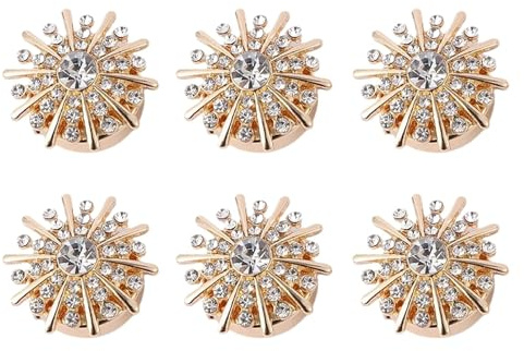 Knappfodral med strass – avtagbara skjortknappar, eleganta skjorttillbehör | Damsmycken med tryckknappar för kvinnor, strassknappsprydnader, stra-knappprydnader
