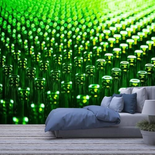 Papier Décoratif Pour Salon Bureau Salle De Bain Personnalisé Toute Taille Murale Papier Peint 3D Bouteille En Verre De Bière Décoration Murale Art Moderne Peinture Murale 3D Mur Photo Pa-562198251440