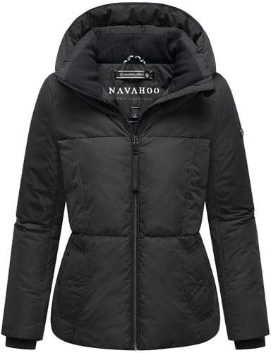 Navahoo Damen Winterjacke warme Steppjacke mit großer Kapuze Flüsterfee 14 S-3XL