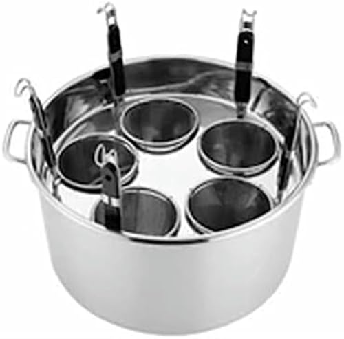 GIQKDZNUO Pasta per Pasta in Acciaio Inox con Inserti, pentola con divisore e colino, pentola Resistente all'induzione, Compatibile con Piani Cottura a induzione, Ceramica, Vetro e alogeni