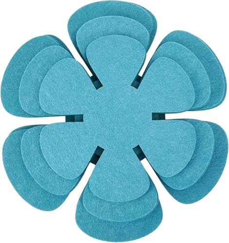 Zhanhai Pack of 12 Pan Protectors,8/10/12inch 3 Different Sizes Pot Protectors,Washable & Reusable Felt Pad,Stacking Protection for Pans, Pots and Bowls ﻿ (Blue)